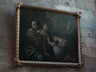 Photo du tableau « Mariage mystique de sainte Catherine» au-dessus de l'autel