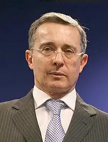 Le président colombien Álvaro Uribe.