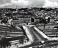 Vue de l'ancienne école vétérinaire et du pont en 1953