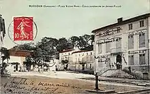 École primaire supérieure de jeunes filles de Mussidan (Dordogne), sur-écrite.