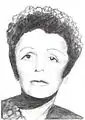 Portrait d'Édith Piaf dessiné par Chaim Topol.