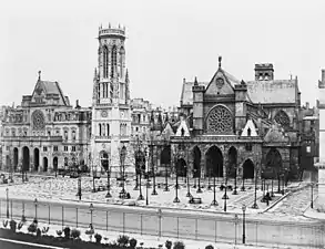 Place du Louvre entre 1858 et 1870, vue par Édouard Baldus.