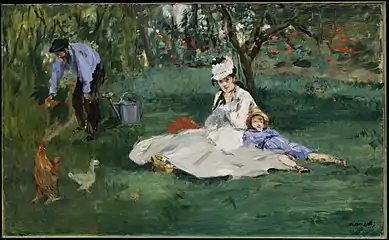 La Famille Monet dans son jardin à Argenteuil, 1874Metropolitan Museum (New York).