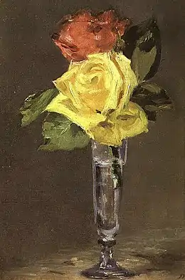 Roses dans un verre à champagne, 1882