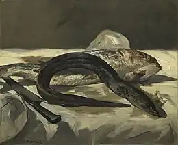 Rouget et Anguille, d’Édouard Manet (1864).