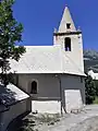 Vue sud de l'église de Mélézet.