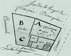 Plan de l'église (1741).