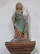 La statue de sainte Anne portant la Vierge enfant.