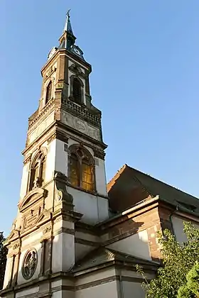 Église, détail clocher.