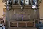 Partie inférieure du buffet d'orgue de 1872 des frères Géhin.