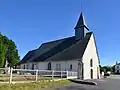 L’église Saint-Aubin. Vue nord-ouest.