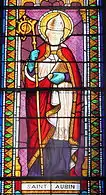 Le vitrail représentant saint Aubin