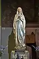 Statue de Notre Dame de Lourdes, plâtre, maison Raffl. Eglise de Comines France