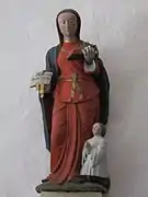 La statue de sainte Jeanne de Chantal.