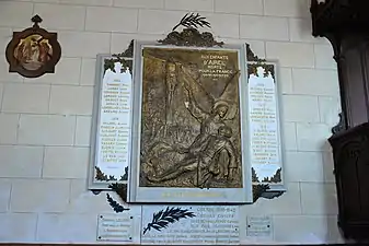 Plaque commémorative dans l’église Saint-Georges.