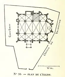 Église Saint-Germain-d'Auxerre de Vault-de-Lugny - Plan