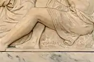 Date et Signature du Bas-relief