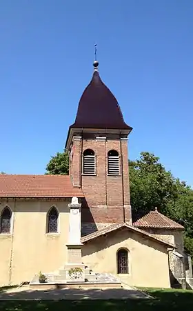 Vue du clocher de l'église.