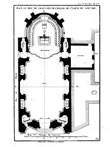 Plan de l'église Saint-Louis.