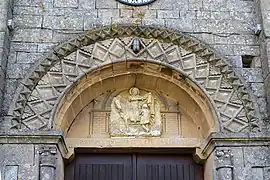 L’église Saint-Martin. Saint Martin coupant son manteau en deux.