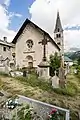 Cimetière et église vue du sud-ouest.