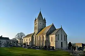 L’église Saint-Vigor. Vue sud-est.