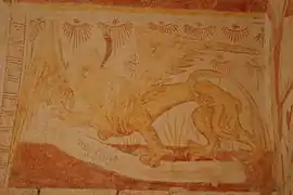 Fresque romane représentant le lion de saint Marc.