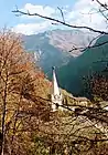 Vue du village de Bonvillard depuis Derrière-les-Prés.