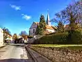 Vue sur l'église d'Hédouville