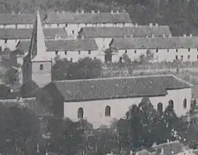 Ancienne église de 1752 avec clocher.