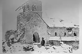 L'église détruite par la Grande guerre,