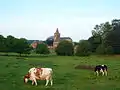 église d'Anvaing vue depuis la rue outre