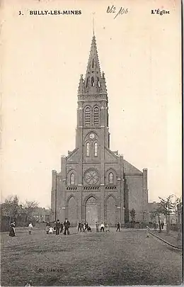 L'église Sainte-Barbe vers 1910.