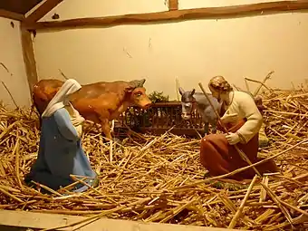 Crèche de l'église à l’occasion de la Ronde des Crèches.