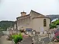 Cimetière et abside de Saint-Sixte.