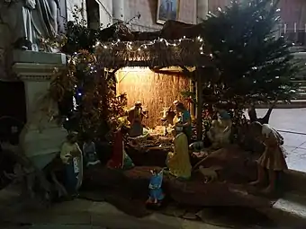 Crèche de l'église à l’occasion de la Ronde des Crèches.