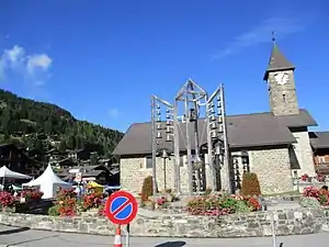 Le carillon de la Paix à Morgins (VS), en Suisse.