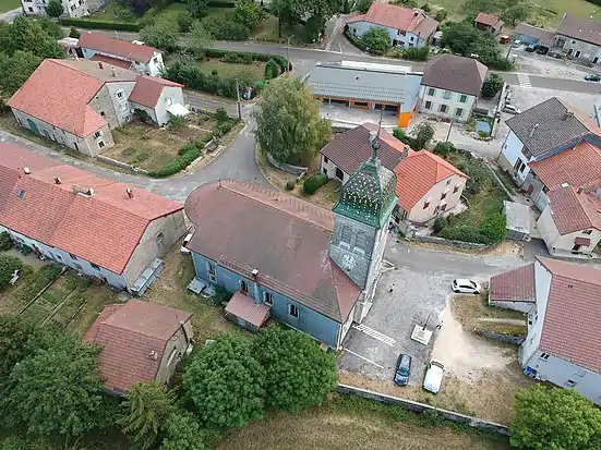 Vue aérienne de l'église