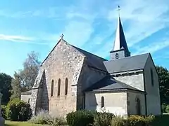 Arrière de l'église de la commune