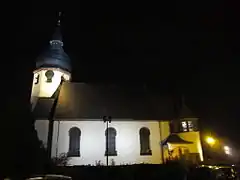 Église luthérienne de Sessenheim, en face de l'auberge