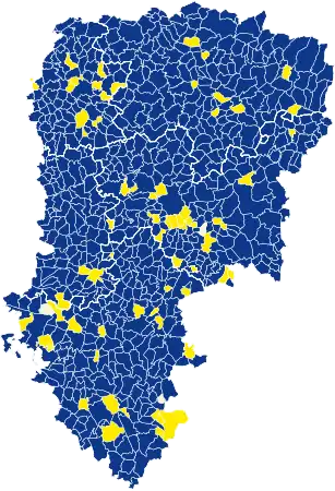 Candidats arrivés en tête dans chaque commune au 2e tour dans les circonscriptions du département de l'Aisne.