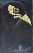 Larme de l'Oiseau, acrylique sur toile, 55x33cm, 2016.