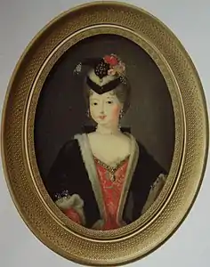 Portrait d'Élisabeth de Bourbon-Condé, ivoire (vers 1730)