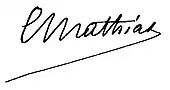 signature d'Émile Mathias