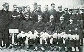 L'équipe danoise de football "B", aux JO 1908.