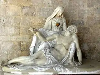 Pietà en plâtre de 1850.