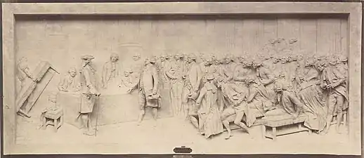 Le plâtre original au Salon de 1883, photographié par G. Michelez.