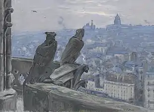 Chimères de Notre-Dame vues par Étienne Moreau-Nélaton, vers 1898.