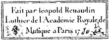 signature de Léopold Renaudin