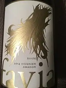 Étiquette du vin Suize